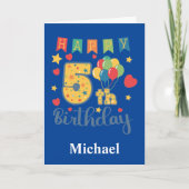 Carte d'anniversaire 5 ans joyeux (Devant)