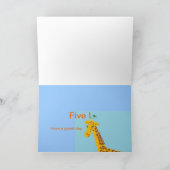 Carte d'anniversaire 5 aujourd'hui (Intérieur)