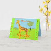 Carte d'anniversaire 5 aujourd'hui (Fleur jaune)