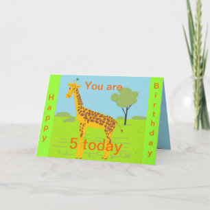 Carte d'anniversaire 5 aujourd'hui