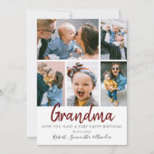 Carte d'anniversaire 5 photo élégante (Devant)