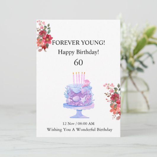 CARTE D'ANNIVERSAIRE 60 ANS (Debout devant)