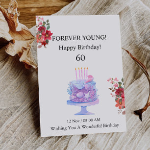 CARTE D'ANNIVERSAIRE 60 ANS