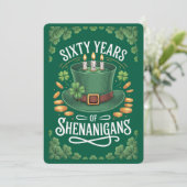Carte d'anniversaire 60 ans de la Saint-Patrick (Debout devant)