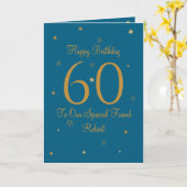 Carte d'anniversaire 60 ans Gold Star (Fleur jaune)