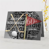 Carte d'anniversaire 60 ans personnalisée sur le t (Fleur jaune)