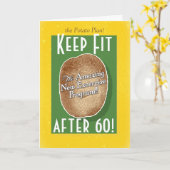 Carte d'anniversaire 60 ans : Programme de fitness (Fleur jaune)