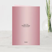 Carte d'anniversaire 60 ans Rose Gold (Dos)