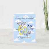 Carte d'anniversaire 60 ans Thunderbirds Ciel Bleu (Devant)