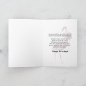 Carte d'anniversaire 60e avec Flamant rose rose (Intérieur)