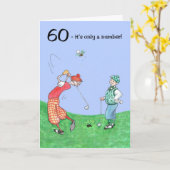 Carte d'anniversaire 60e pour un golfeur (Yellow Flower)