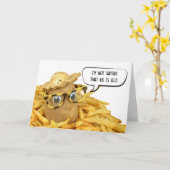 Carte d'anniversaire 65 ans avec pomme de terre da (Fleur jaune)