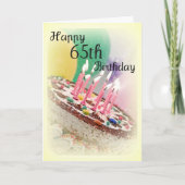 Carte d'anniversaire 65e (Devant)