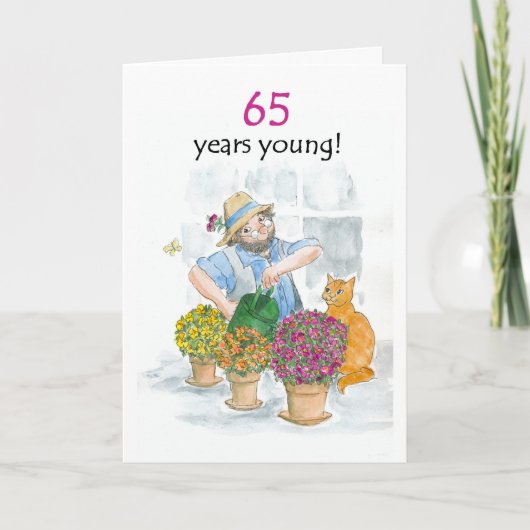 Carte d'anniversaire 65e - Gardener (Devant)
