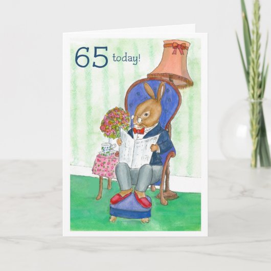 Carte d'anniversaire 65e - M. Rabbit (Devant)