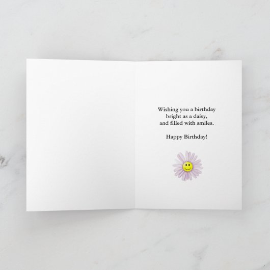 Carte d'anniversaire 68e avec fleurs joyeux et sou (Intérieur)