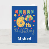 Carte d'anniversaire 6 ans joyeux (Devant)