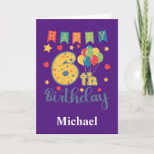 Carte d'anniversaire 6 ans joyeux (Devant)