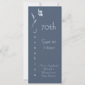 Carte d'anniversaire 70 ans minimaliste verticale (Devant)