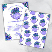 Carte d'anniversaire 70 ans Pot à thé floral Showe