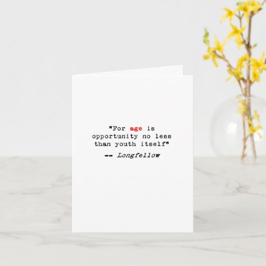 Carte d'anniversaire 70e - Longfellow (Fleur jaune)