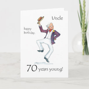 Carte d'anniversaire 70e pour un oncle