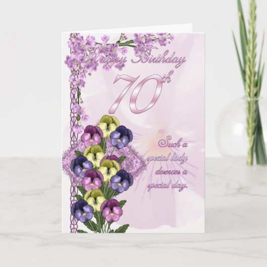 Carte d'anniversaire 70e pour une dame spéciale (Devant)