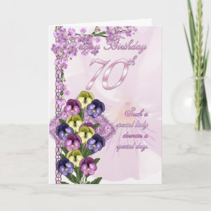 Carte d'anniversaire 70e pour une dame spéciale