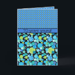 Carte d'anniversaire 70th : Quirky Moons et Pois<br><div class="desc">Une carte d'anniversaire chic 70th,  avec un mixe'n'match motif de Pois,  associée à un motif de Blue Moons à Neon Green,  Turquoise et Emerald Green sur un arrière - plan noir. Une partie de la gamme Posh & Painterly "Blue Moons".</div>