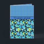 Carte d'anniversaire 70th : Quirky Moons et Pois<br><div class="desc">Une carte d'anniversaire chic 70th,  avec un mixe'n'match motif de Pois,  associée à un motif de Blue Moons à Neon Green,  Turquoise et Emerald Green sur un arrière - plan noir. Une partie de la gamme Posh & Painterly "Blue Moons".</div>