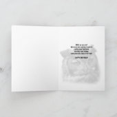 Carte d'anniversaire 75e avec grande chouette à co (Intérieur)