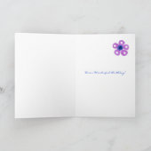 Carte d'anniversaire 75e pour grand-mère - Fleurs (Intérieur)