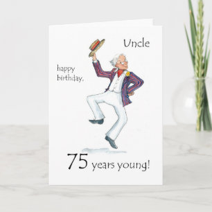 Carte d'anniversaire 75e pour un oncle