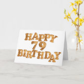 Carte d'anniversaire 79e pour un amateur de cookie (Fleur jaune)