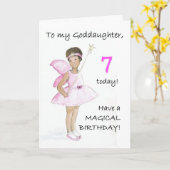 Carte d'anniversaire 7e pour une Godgirl (Fleur jaune)