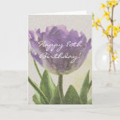 Carte d'anniversaire 80 ans avec de belles fleurs (Fleur jaune)