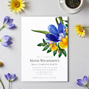 Carte d'anniversaire 80 ans Elegant Iris Garden Pa