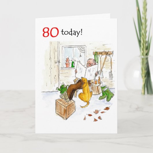Carte d'anniversaire 80e pour un homme (Devant)