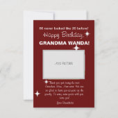 Carte d'anniversaire 80e Salutation Maroon Style É (Devant)