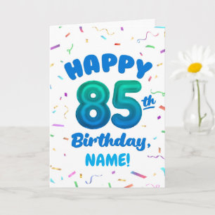Carte d'anniversaire 85 ans avec numéro personnali