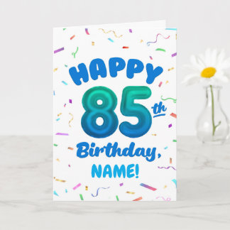 Carte d'anniversaire 85 ans avec numéro personnali