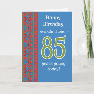 Carte d'anniversaire 85th Front Red Field