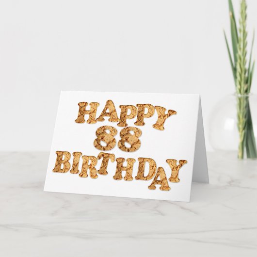 Carte d'anniversaire 88e pour un amateur de cookie (Devant)