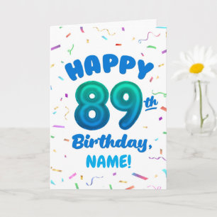 Carte d'anniversaire 89 avec numéro personnalisé e