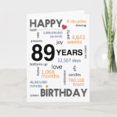 Carte d'anniversaire 89e (Devant)
