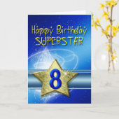 Carte d'anniversaire 8e pour Superstar (Fleur jaune)