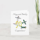 Carte d'anniversaire 90 ans des Mustangs (Devant)