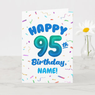 Carte d'anniversaire 95 ans avec nom personnalisé