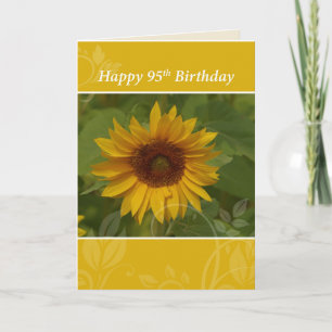 Carte d'anniversaire 95 ans Tournesol