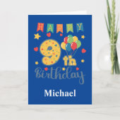 Carte d'anniversaire 9 ans Joyeux (Devant)